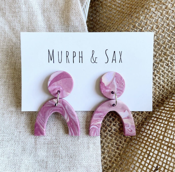 A pair of Murph & Sax handmade earrings